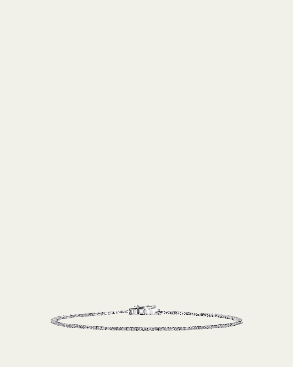 Skinny Diamond Tennis Bracelet, 6"L
